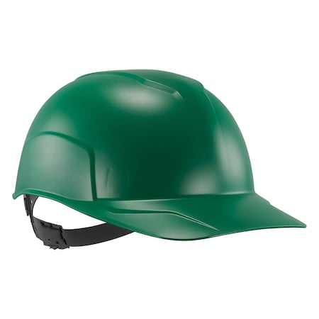 Ergodyne Bump Cap, Short Brim, Polyethylene, Ratchet Suspension, Green 8952